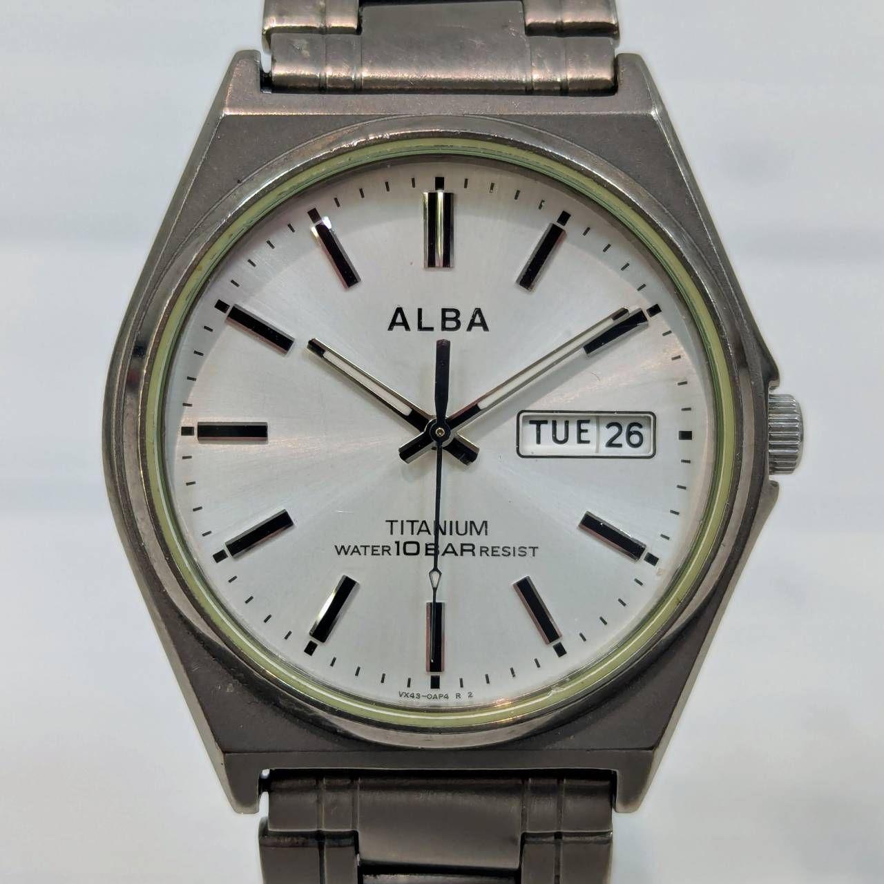 [Salt] Lightweight Titanium Japanese Movement ALBA (SEIKO) Men s Watch Quartz VX43-0AG0 [23922MO] E26