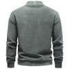 AIOPESON Men's Pullover Sweatshirt Mock Neck Solid Color Single Pocket Autumn Winter Casual Warm Loose Fit Long Sleeve Outerwear