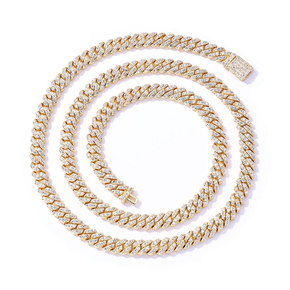6mm Zircon Cuban Link Necklace & Bracelet: European/American Hip Hop Jewelry
