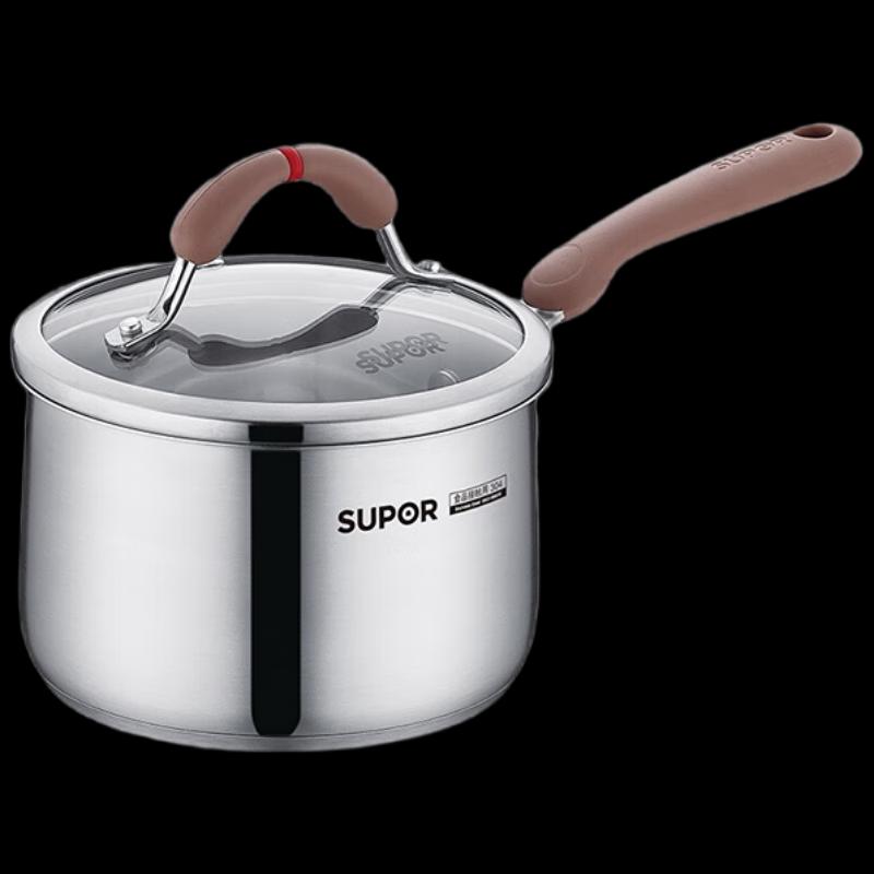 SUPOR Small Red Circle 304 Stainless Steel Pot