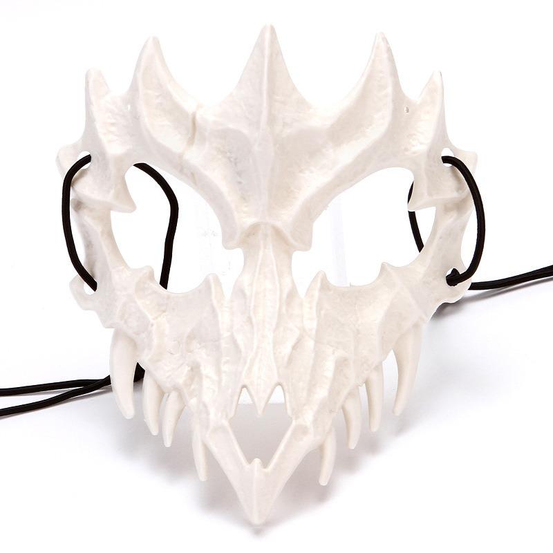 Halloween Drachengott Halbmaske Horror Tiger Yaksha Tengu Mensch Wolf Gesichtsschutz Leistung Verkleiden Lustige Cosplay Gesichtshaube Requisiten