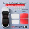 Sunshades For Tesla Model 3 Sunroof Highland 2026 Model Y 2020-26 Ice Cloth Buckle Sun Pare Glass Front Rear Skylight AccessoryWindshield Sunshades 1