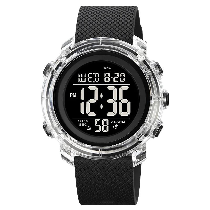 SKMEI 1996 Calendar Clock reloj hombre Japan Digital movement LED Light Watch Mens Women 5Bar Waterproof Countdown Wristwatches