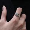 Adjustable Open Ring With Vintage Bulldog Charm Plated Unisex Retro Animal Jewelry