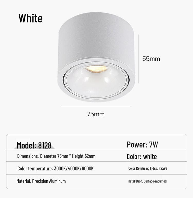 Ultra-Thin Adjustable Anti-Glare Ceiling Spotlight - No Punching Needed