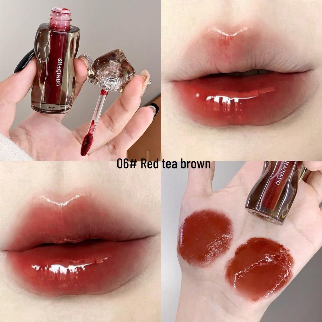 Shakino Glänzender Feuchtigkeitsspendender Lipgloss: Antihaftbeschichtet, Langanhaltend, Farbintensiv, Lässt die Lippen voller wirken.