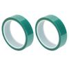 2 Stück Hochtemperatur-Klebeband PET 0,06 mm Dicke 25 mm Breite 33 Meter Länge Grün Isolierband