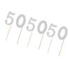 50 Set 50 Cupcake Topper Silver Glitter Practical 50th Cupcake Toppers Happy Birthday Cake Topper for Anniversary
