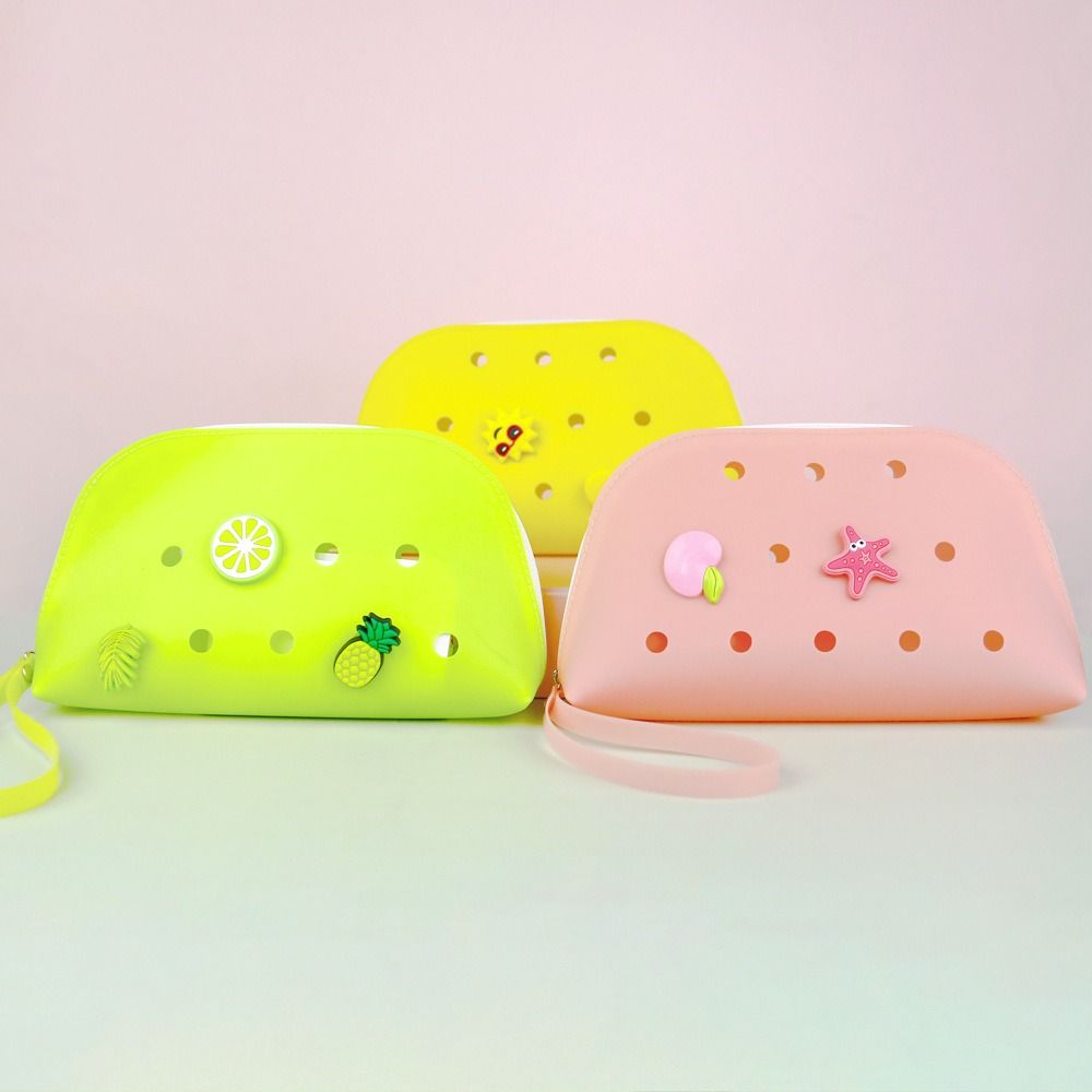 

EVA Mini Toiletry Pouch Waterproof Stationery Storage Bag Stylish Cute Coin Purse Girl рожевий