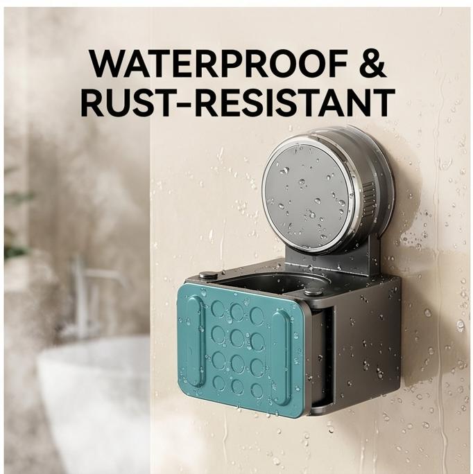 Premium Suction Cup Mop Broom Holder Strong Adsorption No Drill Detachable Wall Mount Bathroom Home Multi Storage Rack