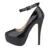 Women Pumps 14cm Sexy Concise Buckle Supper High Heels Fashion Ankle Strap Patent Leather Red Wedding Shoes Shoe