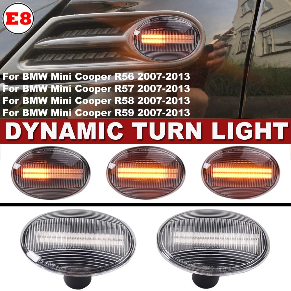 Repeater Blinker Sequential Light for MINI Cooper R56 R57 R58 R59 CL-R56-LSM-SM LED Dynamic Side Marker Turn Signal Light