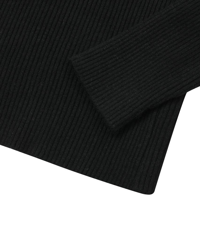 Mucent Arimo Round Neck Crop Ribbed Knit (3 Colors)