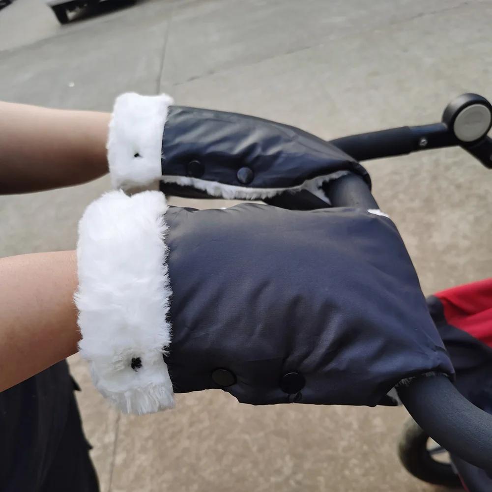 2 Stück Kinderwagen Handschuhe Winter Kinderwagen Handmuff Handschuh Wasserdicht Kinderwagen Griffwärmer Handschuhe Verdicken Fäustling Kinderwagen Zubehör