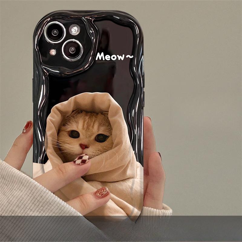 

Подходит для чехла для мобильного телефона Apple 14promax iPhone 13 Милый Забавный Стеганый Кот и Собака 15/16 Силиконовый Полный Пакет iPhone 6s Plus