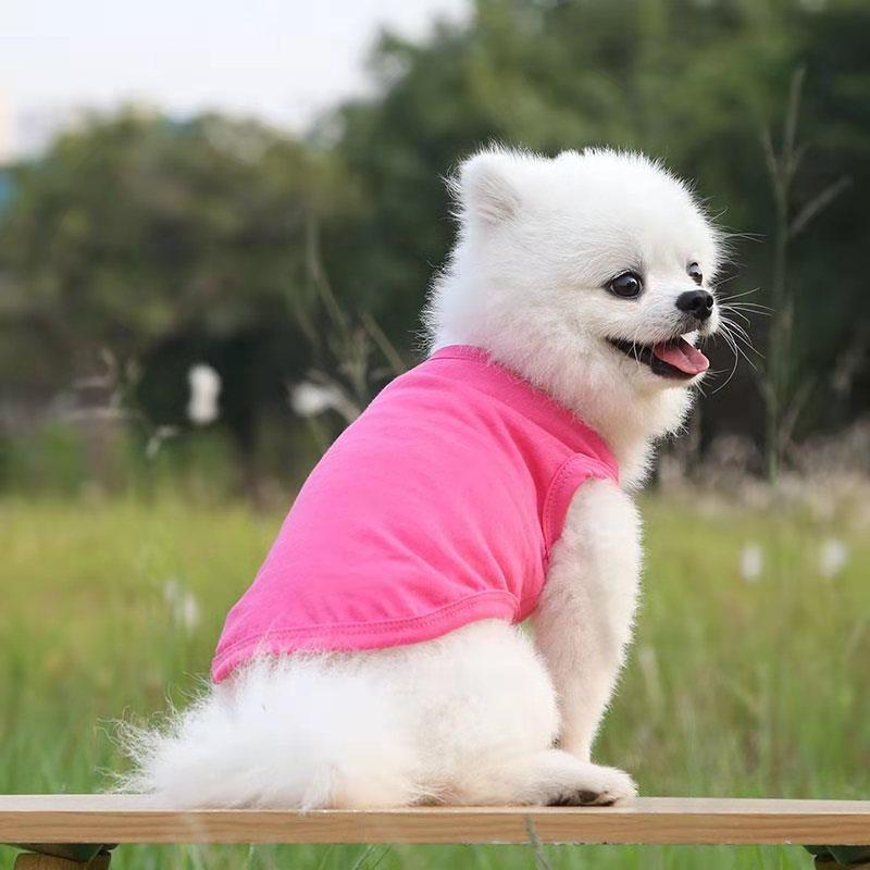 Dog T-Shirt Spring Summer Cotton Plain Vest for Small Medium Large Dogs Pet Supplies