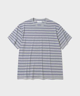 SHIRTER Fine Stripe T-Shirt (M/Grey)