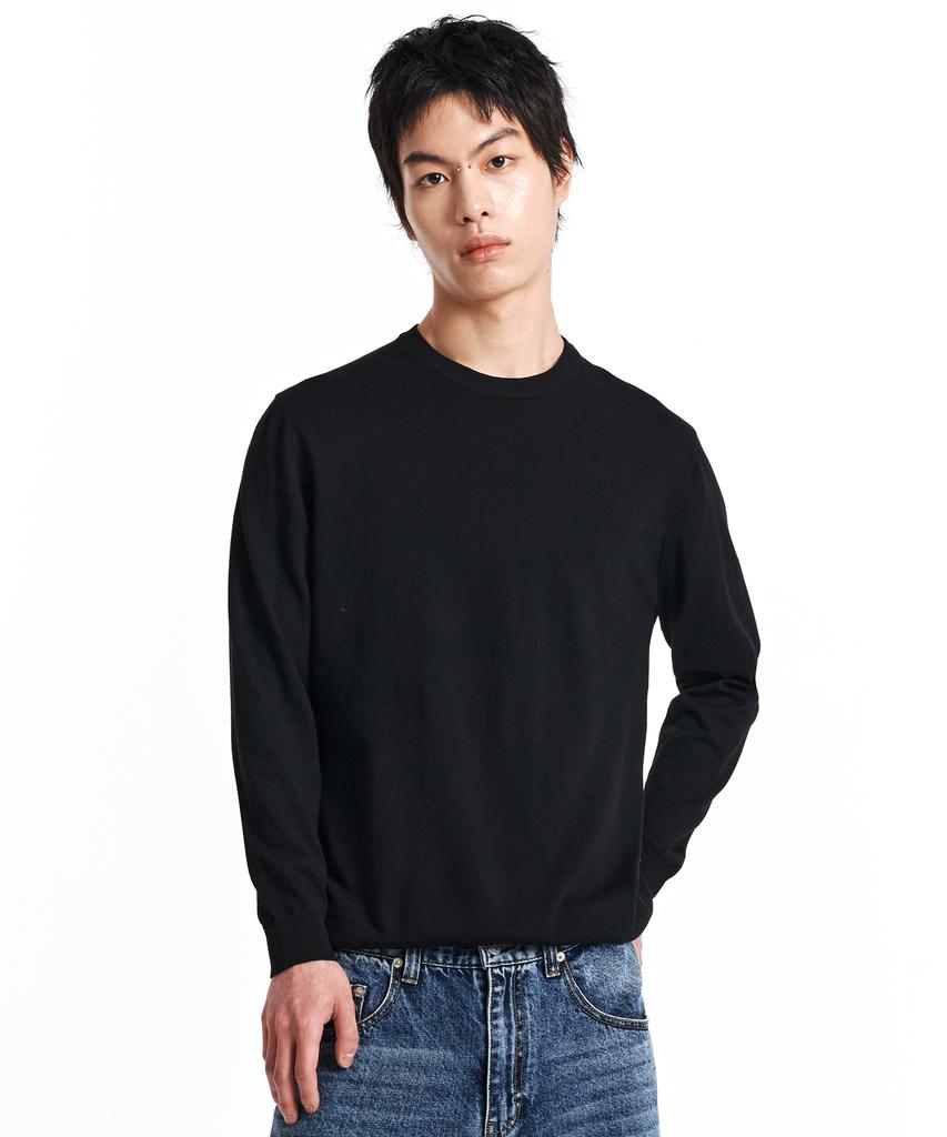 Gicheol Core Layer Knit Top (Black)
