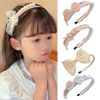 Entzückender Kinder-Kopf-Reifen-Herz-Dekor, vielseitige Kopfbedeckung, Prinzessin-Stil, Blumen-Bowknot-Haar