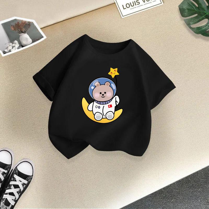 Children T-shirt Cute Animals Printed Kids 100% Cotton Tops O-Neck Short-sleeve Kids 2-13Y T-shirt