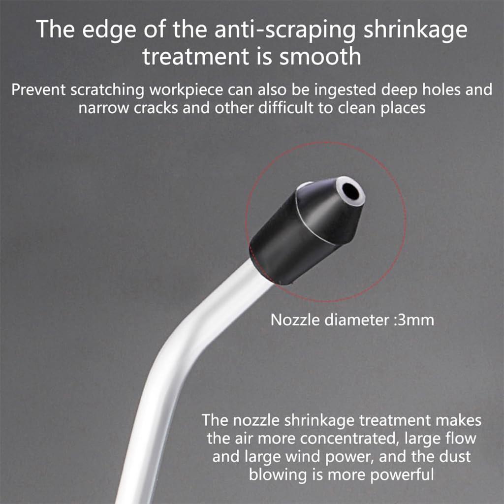 Pistol de suflat industrial puternic cu volum mare, duză extensibilă de flux de aer din oțel inoxidabil, accesorii pentru compresor de aer pneumatic T