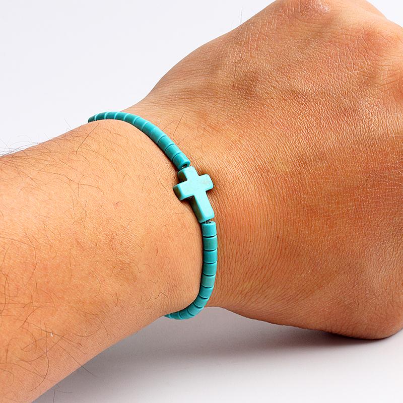 Bohemian Turquoises Beads Bracelets for Women Reiki Nature Stone Cube Cylinder Irregular Bracelets Healing Healthcare Jewelry
