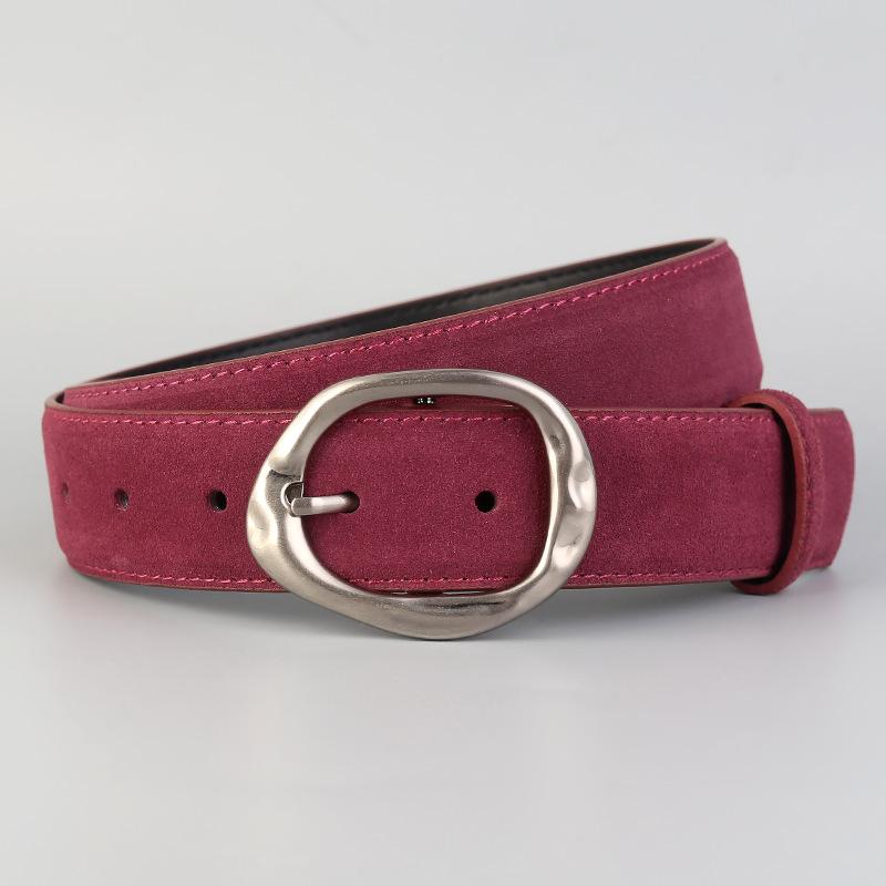 Women S Simple High Quality Leather Belt Pin Buckle Decorative Waist Strap