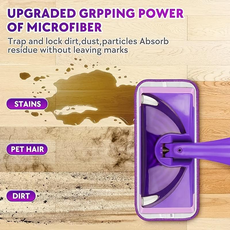 2pc Reusable Microfiber Mop Pad for Wet Jet, Compatible with WetJet - Washable & Durable Dry/Wet Floor Cleaning Cloth