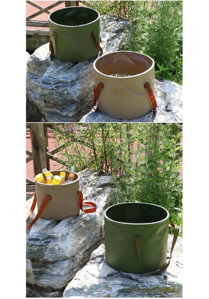 Seau à eau portable multifonctionnel pour le voyage, le camping, le trempage des pieds, la pêche et les activités de plein air
