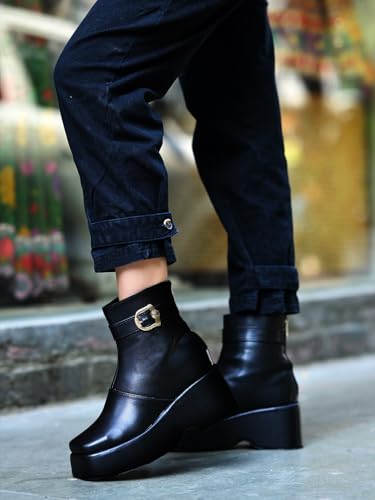 

Shoetopia Ankle Length Black Boots For Women /Eu40 7 UK чёрный