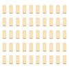 50Pcs 201 Stainless Steel Charms Rectangle Charm Real 18K Gold Plated 13x5x0.5mm Hole: 1.2mm