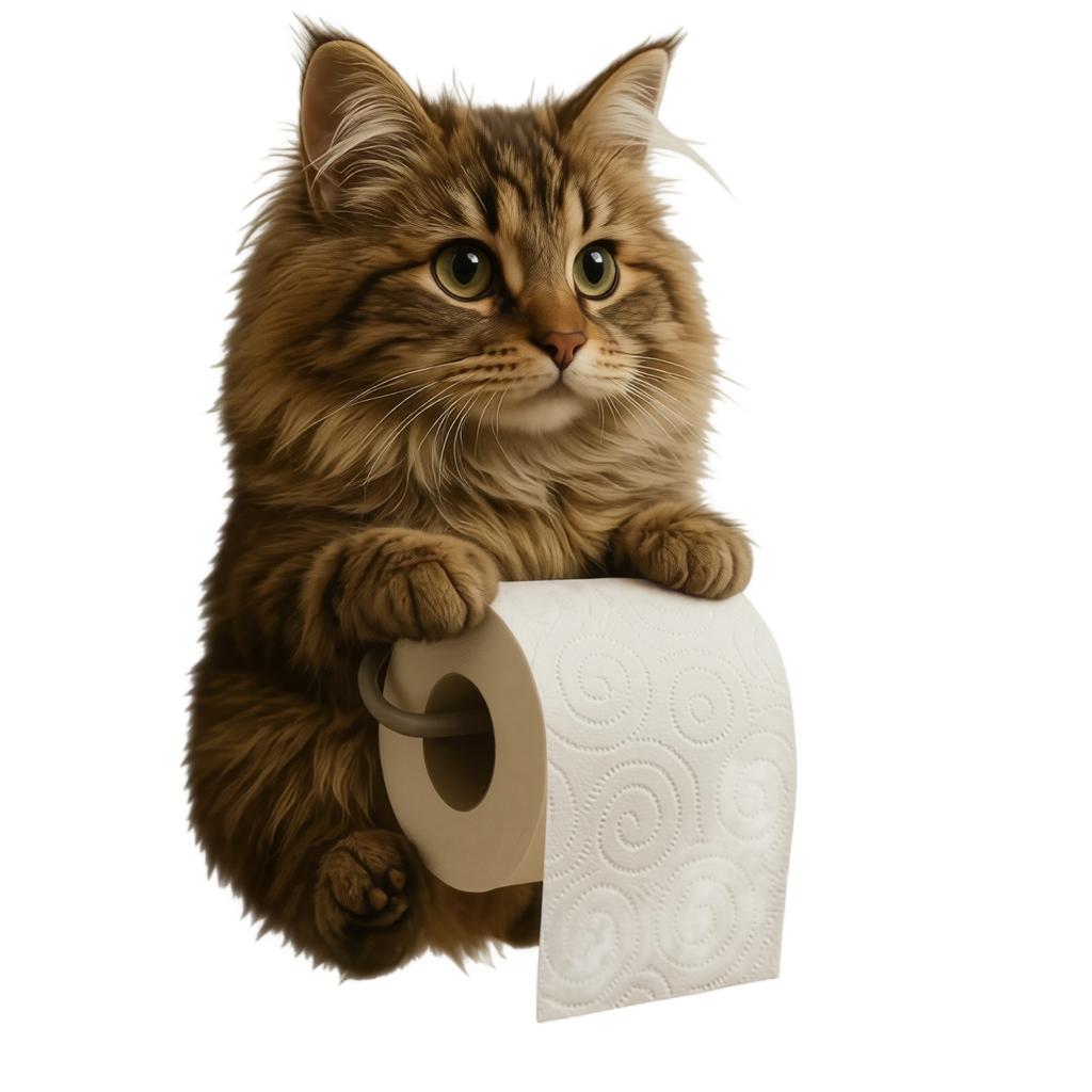 Creative Resin Cat Toilet Paper Holder Wall Mounted Tissue Roll Dispenser Decorative Bathroom Accessory Functional and Durable Design