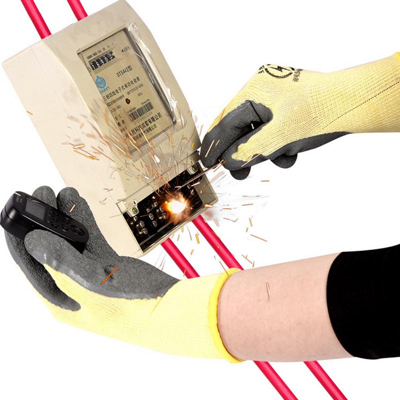 Electrical Insulated Gloves Protective Anti-electricity Security Protection Hand Electrician Work Nonslip Wear-resistant Mittens