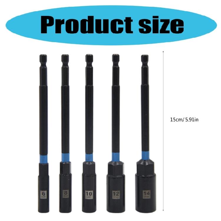 Power Nut Driver Drill Bit Set 1/4inch Shank Hexagonal Socket Adapter Bolt Driver Repairing Tool Kit for Electric Screwdriver