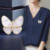 Korean Style Pearl Brooch: Versatile Floral Diamond Pin for Women's Coats