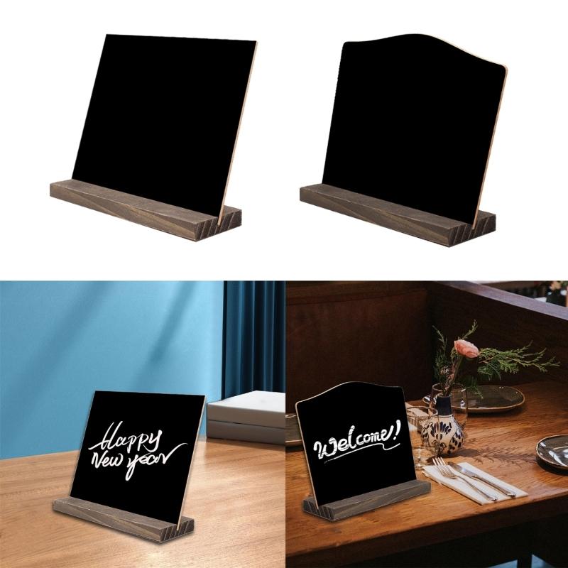 8Pcs Small Chalkboards with Wood Stand Double Sided Message Board Sign Table Number Food Sign for Wedding Party