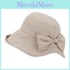 Summer Oversized Sunshade Fashion With Breathable Polyester And Butterfly Bow Detail