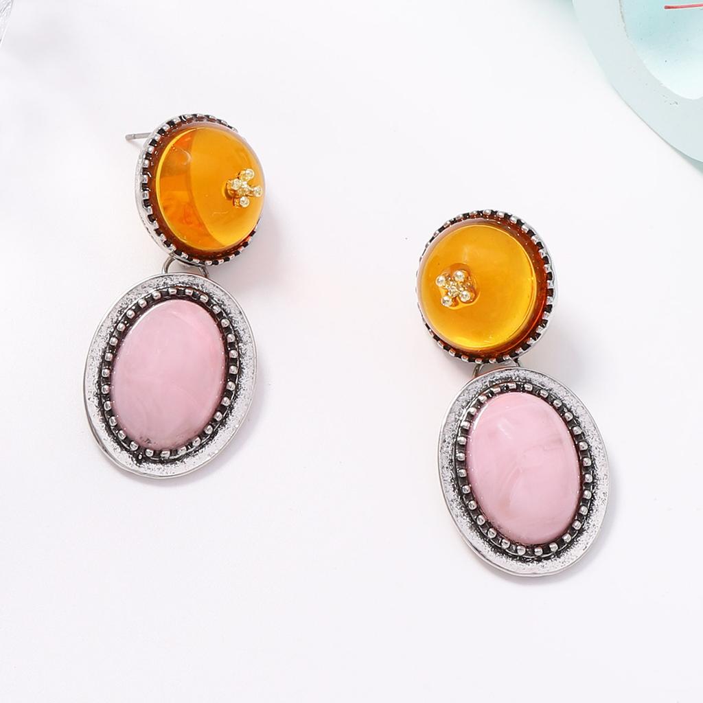 Daily Commuting Simple Design Geometric Resin Alloy Earrings Casual Fashion Niche Women's Earrings