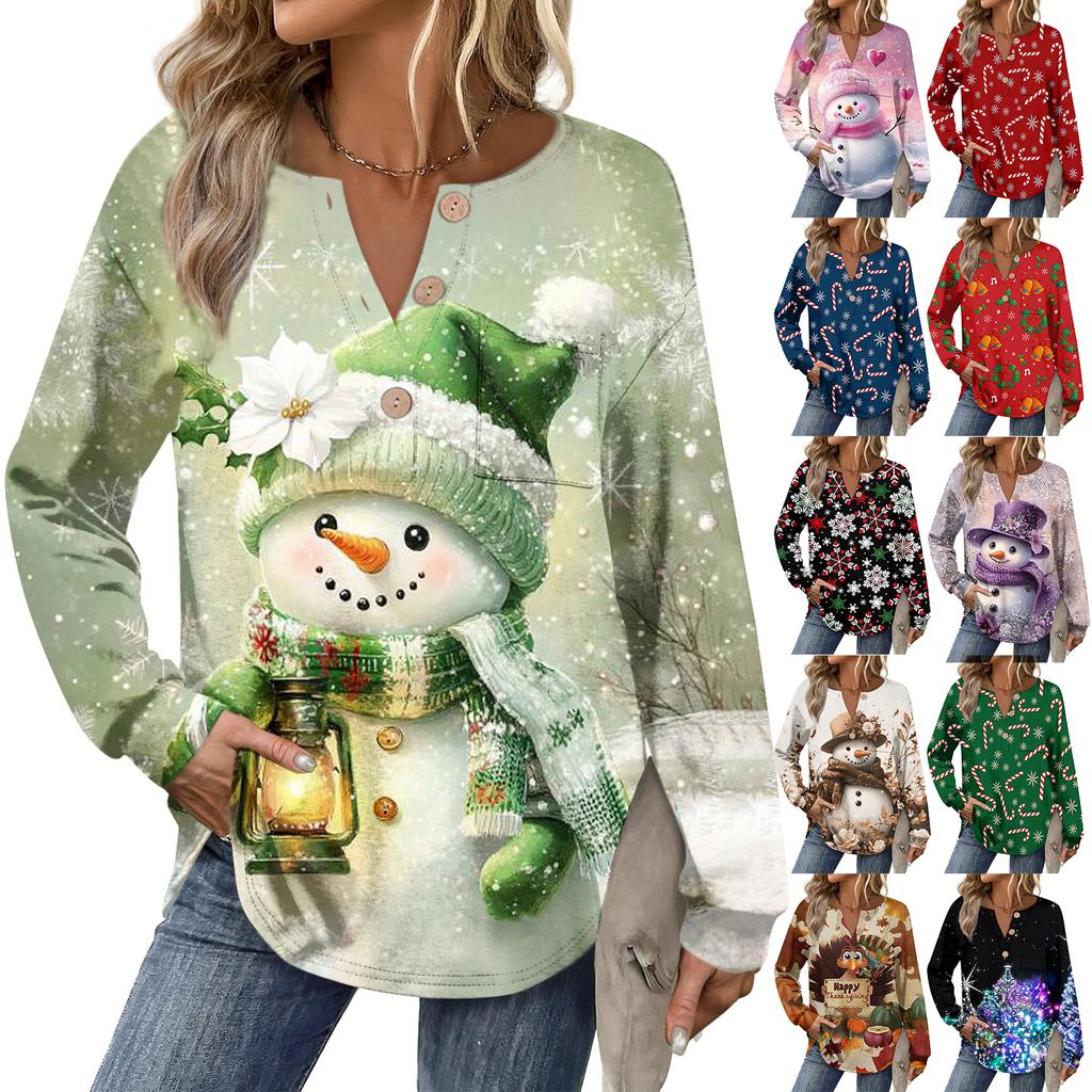 Women's Retro Printed Fashionable Long-sleeved Top