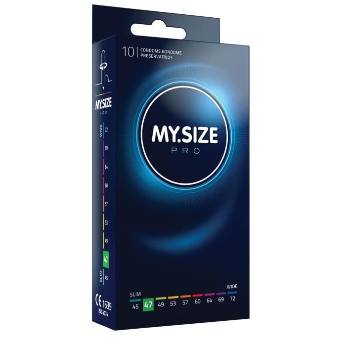 MY.SIZE PRO Préservatifs, Taille 47mm, Lot de 10 unités