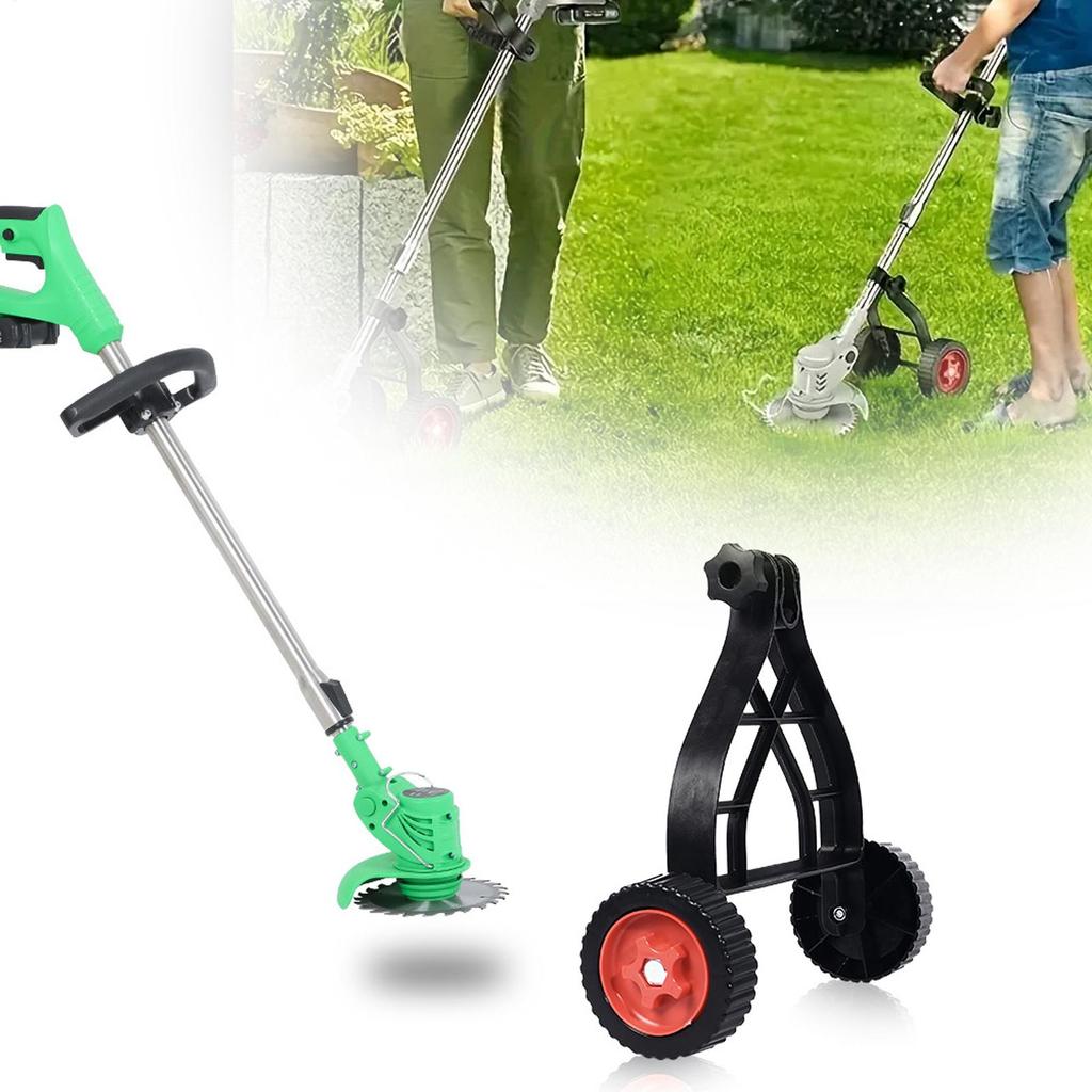 Adjustable String Trimmer Support Wheels Push Lawn Mower Stand Auxiliary Wheels Universal Lawn Mower Stand For Brush Cutter Part