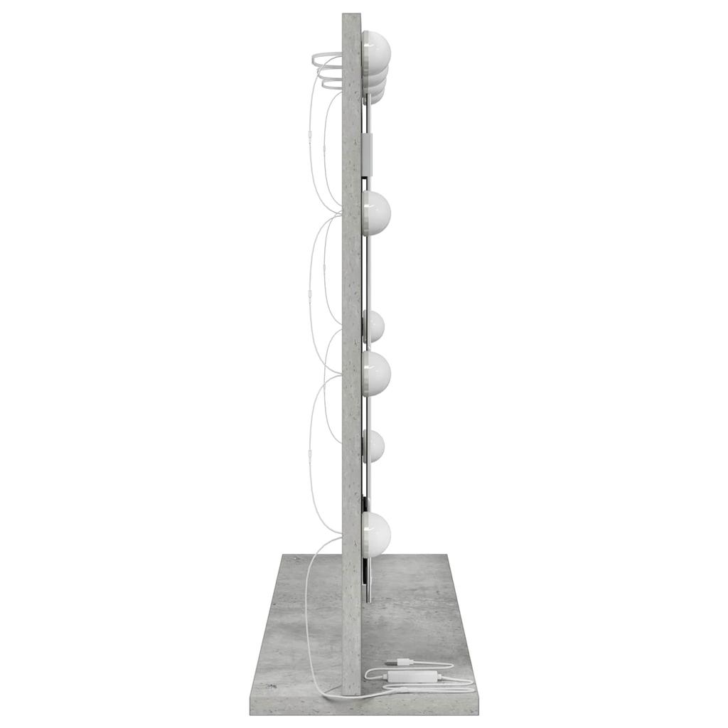 Bathroom Mirror Right Angled Concrete Grey 60 x 55 x 18 cm