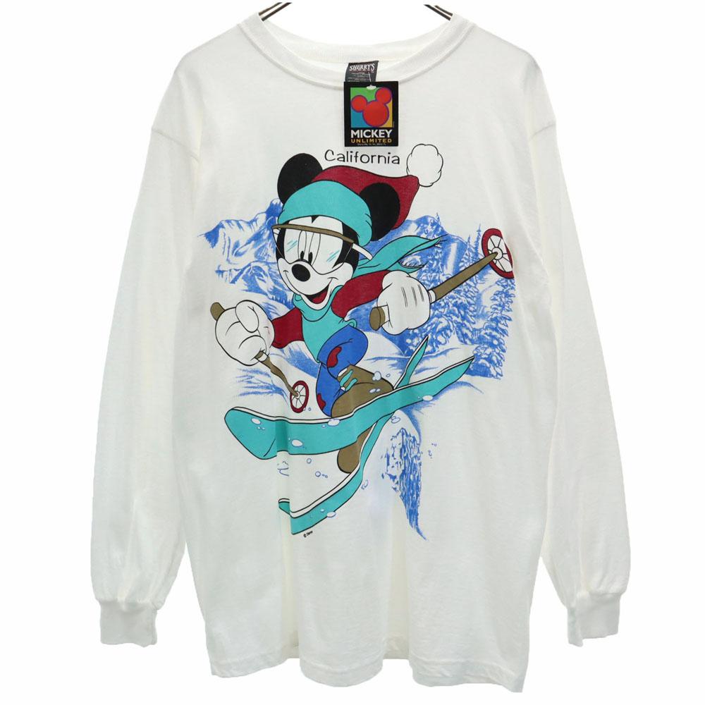 

неиспользованная футболка с длинным рукавом SHERRY’S 90-х годов Disney Сделано в США Старый сток Микки Маус Мужская Б/У