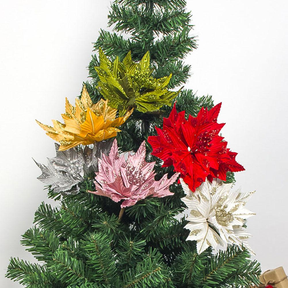 Artificial Flower Christmas Tree Decoration Simulation Leaves Party