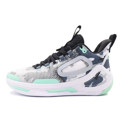 Shape 3 Nitrogen Technology Shock Absorption Anti-Slip Wear-Resistant Mid-Top Basketball Shoes Men Sneakers White Gray Black 112211601-4