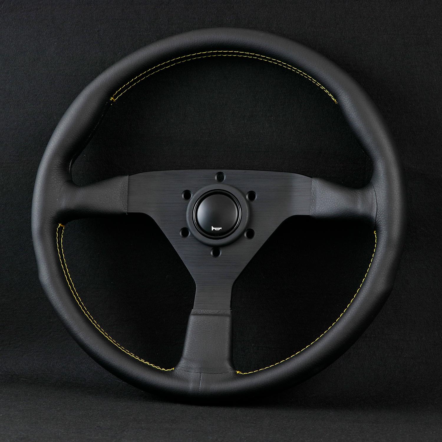 350mm MonteCarlo Leather Steering Wheel for