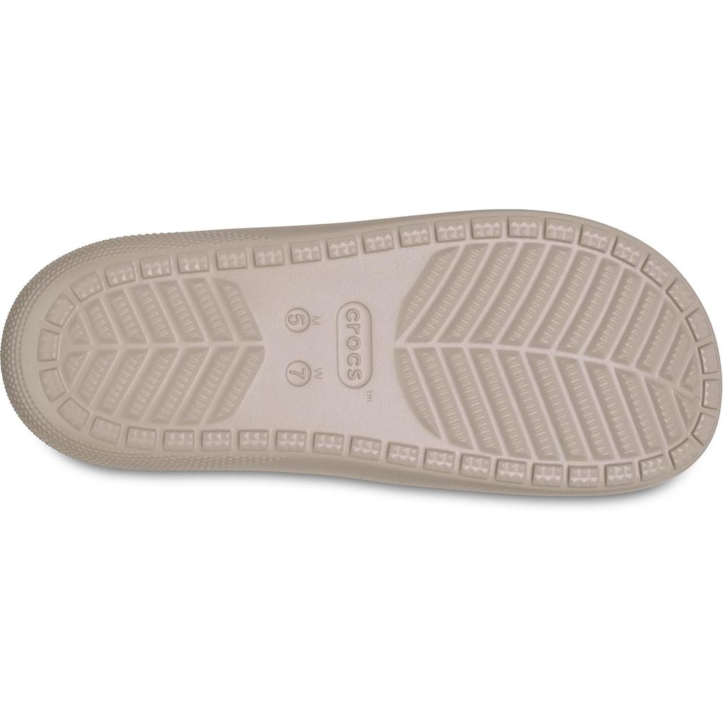 Crocs Classic 2.0 Slide Sandals, Taupe, Size 10 Women/8 Men, Unisex