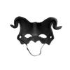 Demon Mask Halloween Masquerade Foam Mask Scary Red Half Face Ram Horn Devil Mask for Cosplay Costume