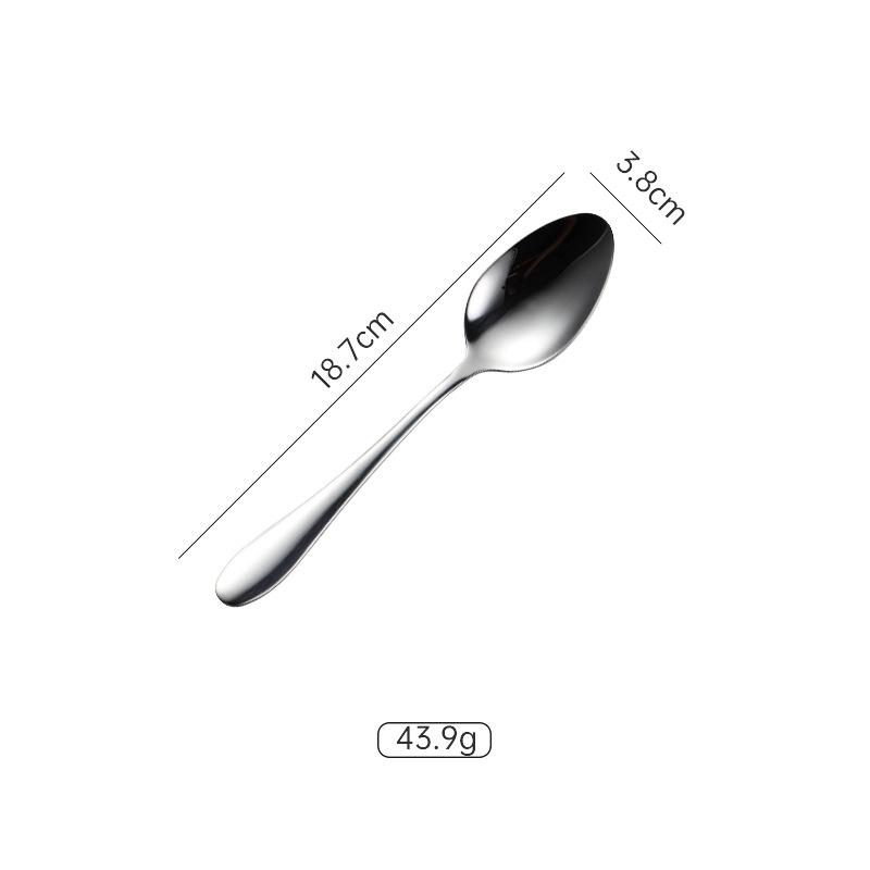 1012 series stainless steel round spoon tip spoon multi-specification western tableware knife fork spoon 410 gift dessert spoon