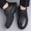 2024 New Leather Men Driving Shoes CasualLace-Up Business Shoes Breathable All-match Men Flats Fashion Moccasins Walking Shoes